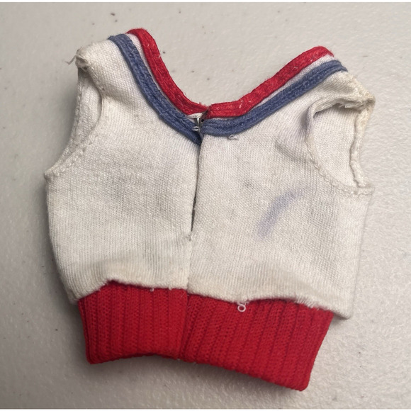 Vintage Barbie Ken Jacket and Vest Tank Tops Lot of 2 Red White Blue 1970s FLAW - Picture 8 of 9
